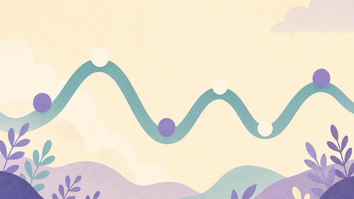 Calm abstract illustration suggesting emotional steadiness and support during fertility care