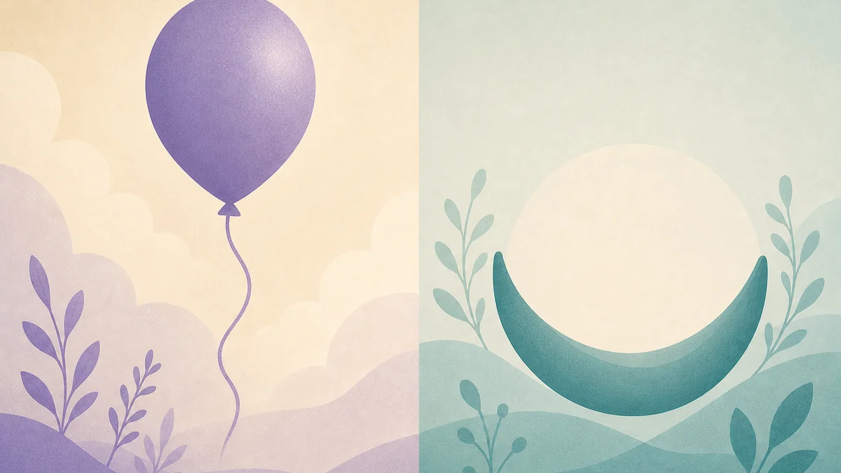 Gentle split illustration contrasting pregnancy rate and live birth concepts