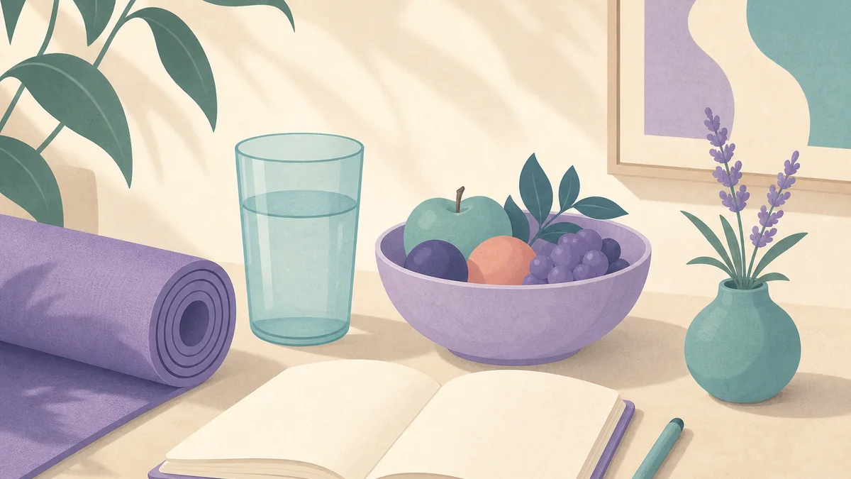 Calm abstract illustration suggesting careful, personalised fertility care for people with PCOS