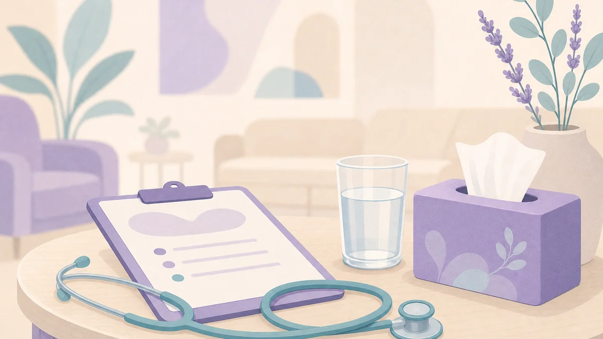 Calm abstract illustration suggesting careful preparation before fertility treatment